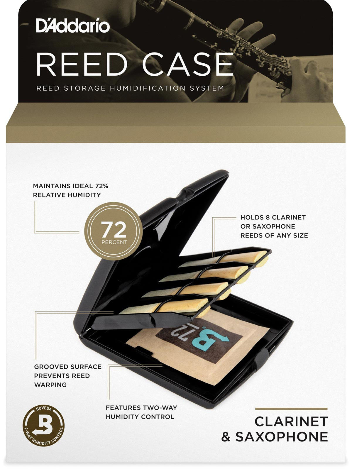 D'addario - Rico REED CASE - CLARINET/SAX W/REED VITALIZER