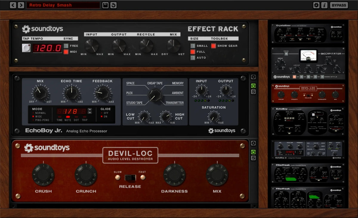 Soundtoys Rack de efectos