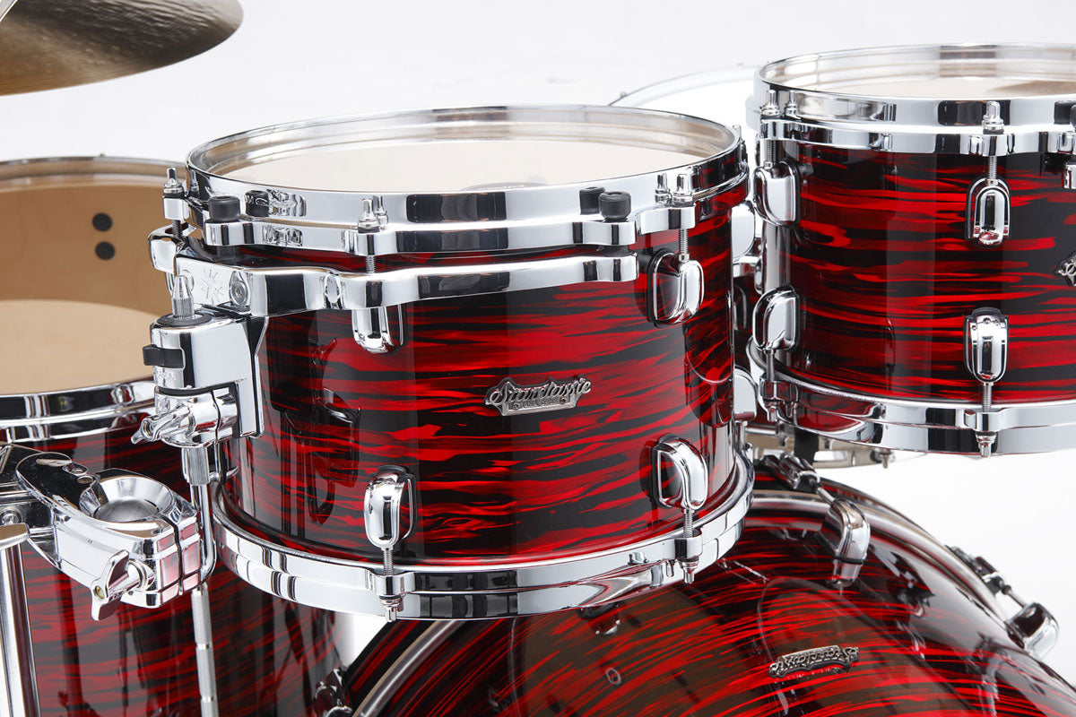STARCLASSIC MAPLE STAGE 22 DRUM KIT CHROME SHELL HARDWARE RED OYSTER