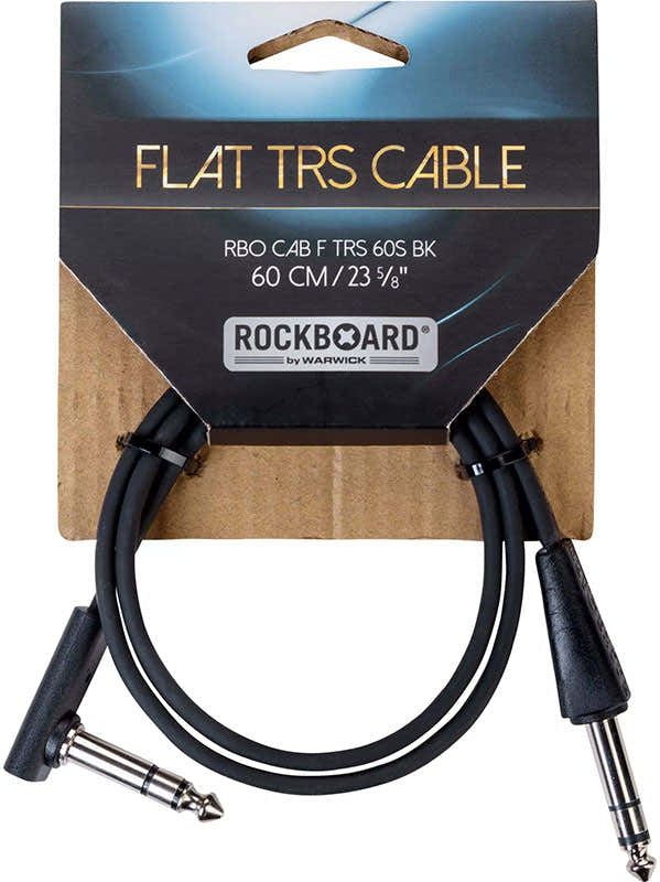Flat Trs Cable 60 Cm Straight/Angled - Black