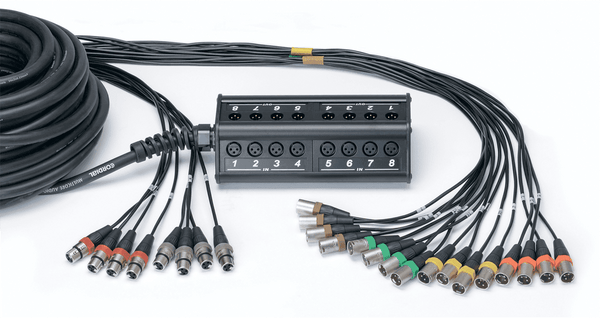Caja de Escenario 16 Entradas 8 Salidas Cable XLR 30 M