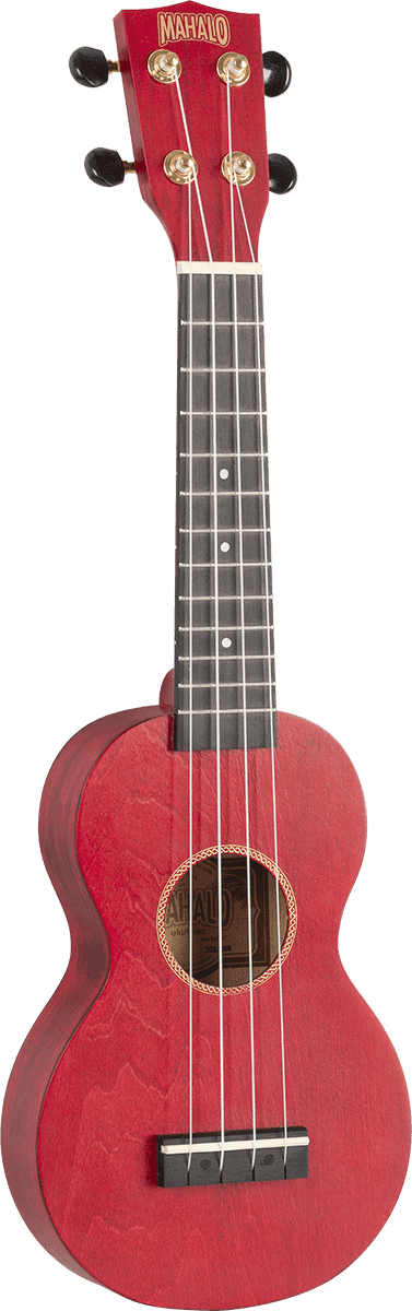 Mahalo Ukelele Soprano Slim Rojo Satinado + Funda