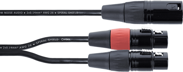 Cable Y XLR Macho / 2 XLR Hembras 30 CM