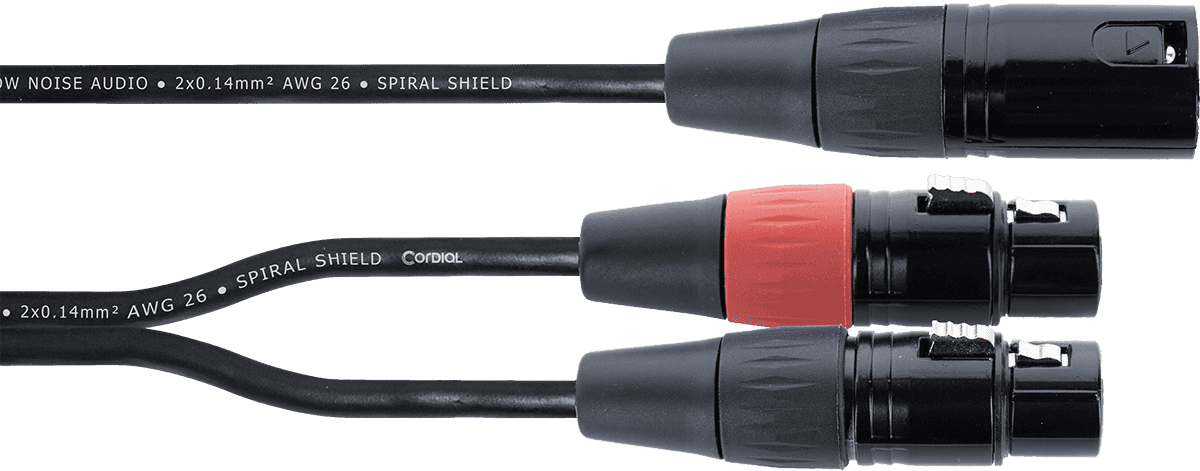 Cable Y XLR Macho / 2 XLR Hembras 30 CM