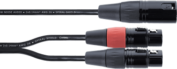 Cable Y XLR Macho / 2 XLR Hembras 30 CM