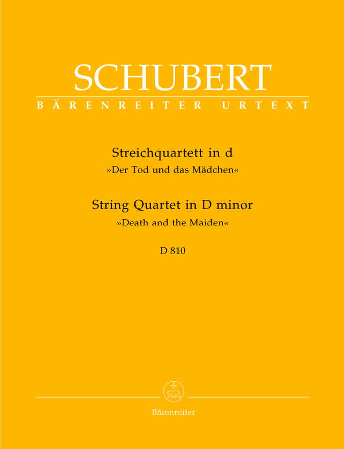 SCHUBERT F. - STRING QUARTET "DEATH AND THE MAIDEN" IN D MINOR D 810 - 2 VIOLINS VIOLA VIOLONCELLO