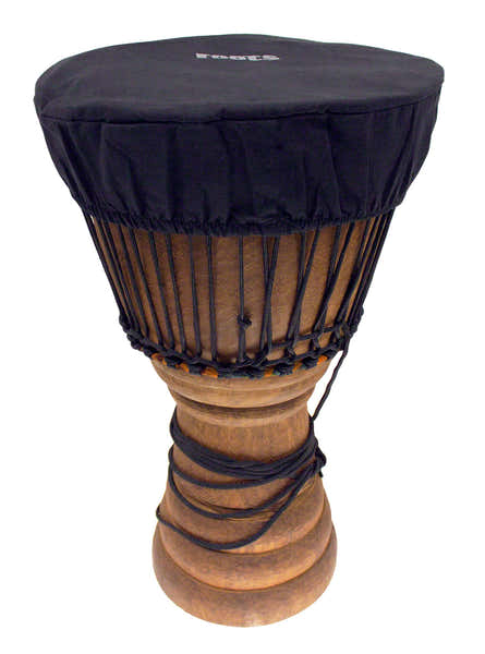 Roots Percussion Funda Protección Parche Djembé 35-38 CM Algodón Negro