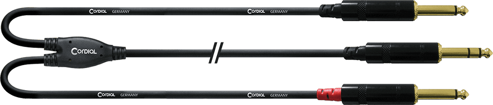 Cordial Cable Y Divisor Jack Estéreo/2 Jack Mono 3 M