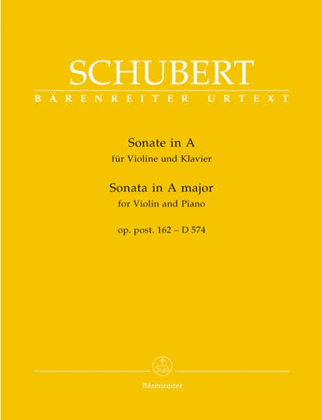 Schubert Franz - Sonata For Violin & Piano A Major Op. Post. 162 D 574