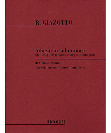 GIAZOTTO R. - ADAGIO IN SOL MIN. - FLUTE ET PIANO
