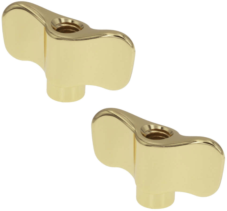 WN8-4 - Cymbal Wing Nut M8 (x2) - Brass