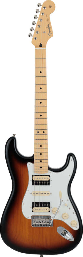 Stratocaster HSH Hybrid II Japan MN Sunburst de 3 colores