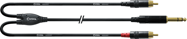 Cable Y Divisor Jack Estéreo/2 RCA 90 CM