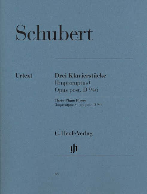 Schubert F. - 3 Piano Pieces - Impromptus - D 946 Posthumous