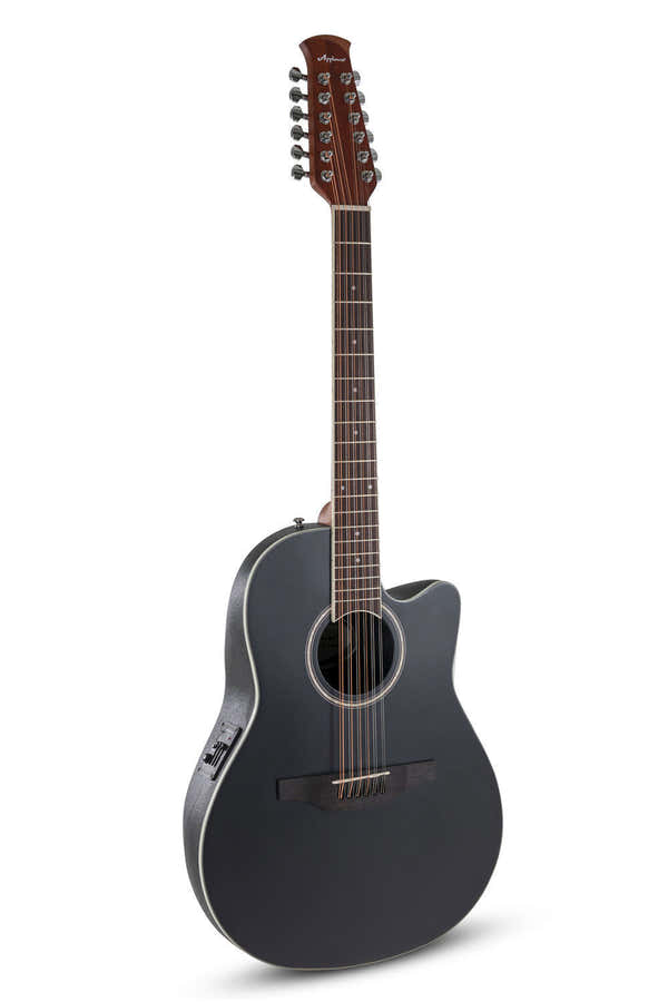 Guitarra Electro-Acústica Ab2412Ii Mid Cutaway 12-String Black Satin