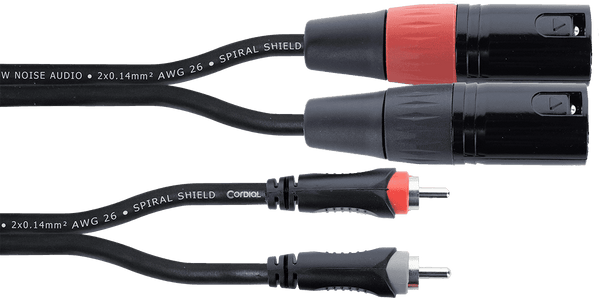 Cable de Audio Doble XLR Macho / RCA 1,5 M
