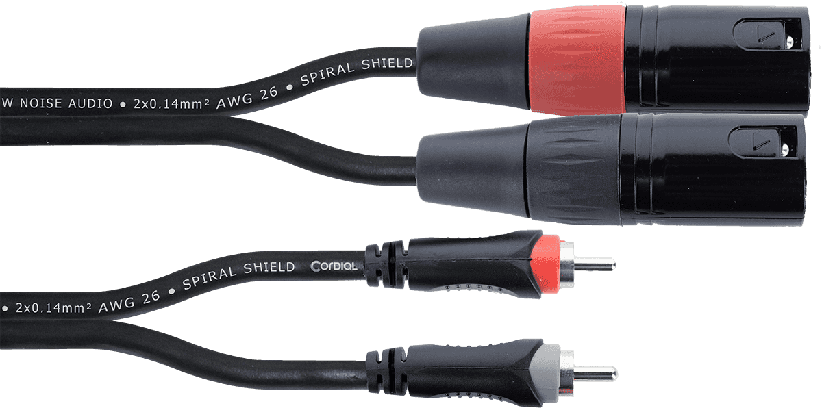Cordial Cable de Audio Doble XLR Macho / RCA 1,5 M