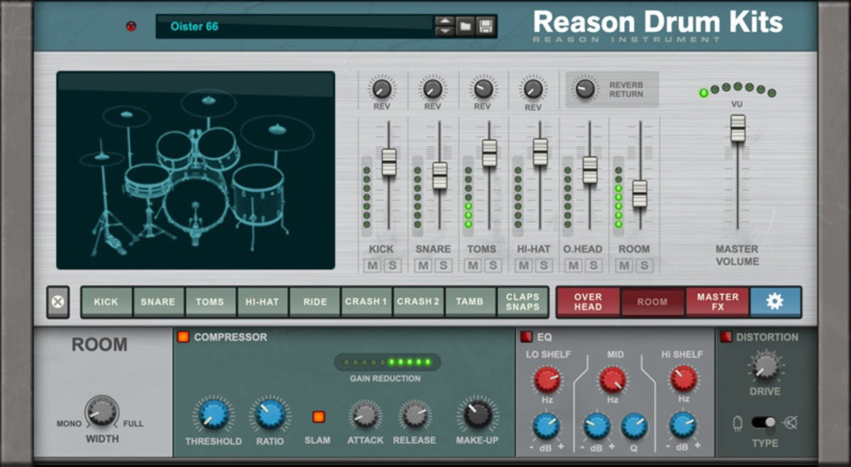 Reason Studios Reason Kits de batería Sesión de batería acústica