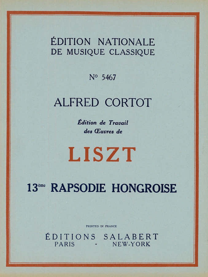 LISZT - RAPSODIE HONGROISE N 13 - PIANO