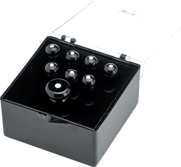 BRIDGE PIN SET BLACK WITH WHITE DOT (7)