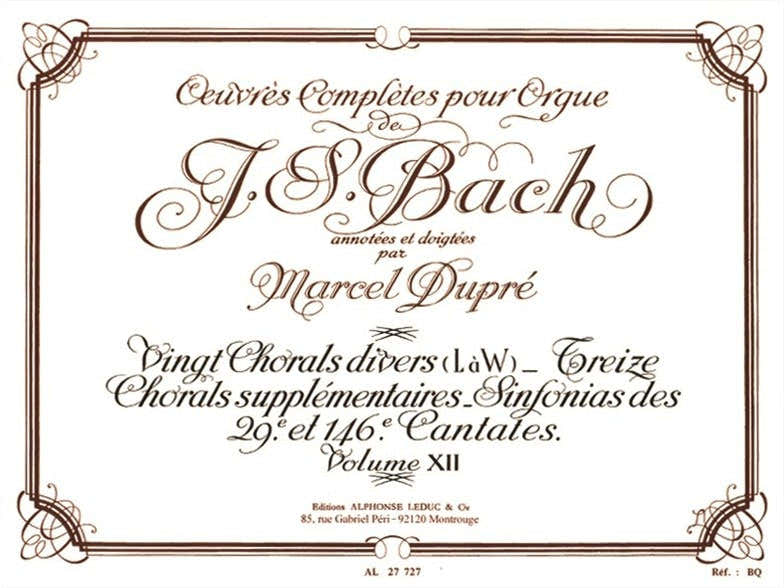 Oeuvres Complètes Pour Orgue Volume 12