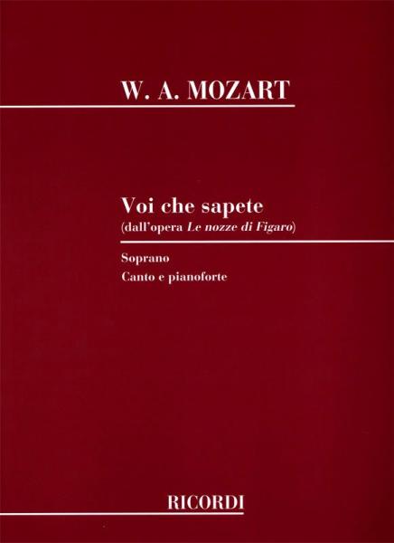MOZART W.A. - LE NOZZE DI FIGARO: VOI CHE SAPETE - CHANT ET PIANO