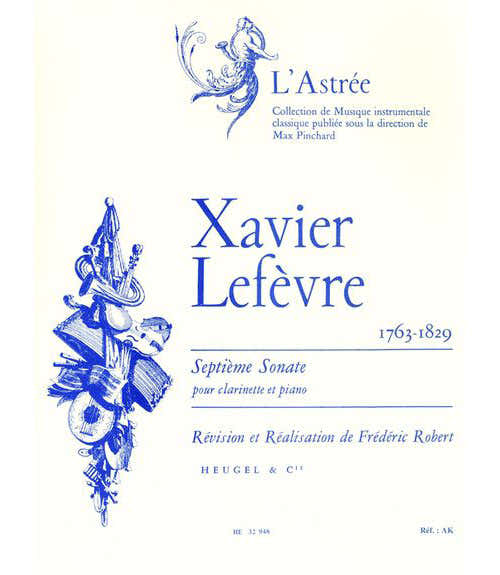 LEFEVRE / ROBERT - SONATE N°7 -CLARINETTE ET PIANO