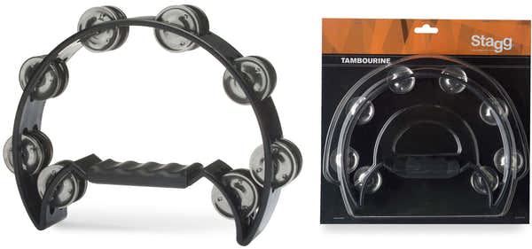 Stagg CUTAWAY TAMBOURINE 16 JINGLES BLACK