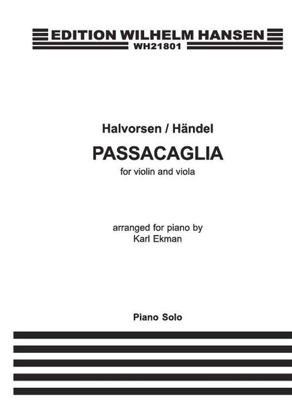 HALVORSEN / HANDEL - PASSACAGLIA - PIANO