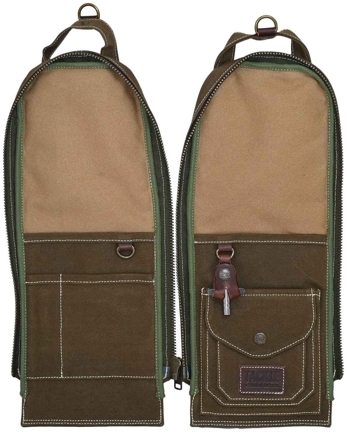 Funda Modular para Baquetas de Lona Encerada - Verde Bosque