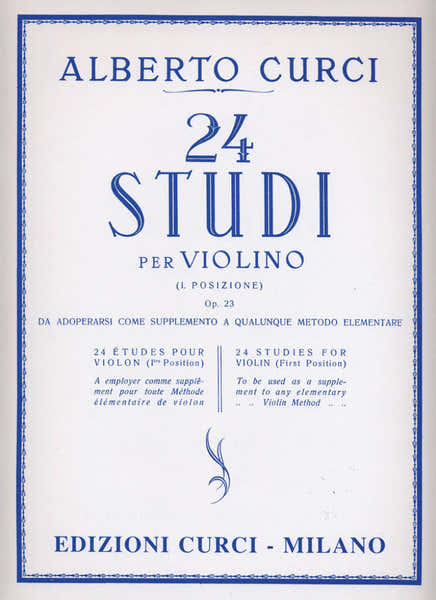 ALBERTO CURCI - 24 ETUDES OP.23 - VIOLON