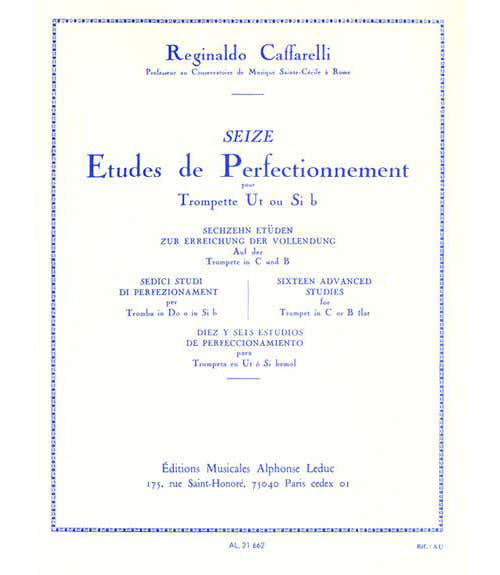 Caffarelli - 16 Etudes De Perfectionnement Pour Trompette Ut Ou Si B