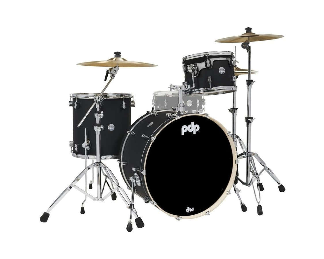 SHELL SET CONCEPT MAPLE FINISH PLY ROCK KIT 24" SATIN BLACK PDCM24RKBK