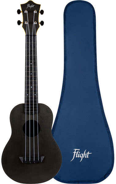 Flight TUC35 Travel Concert Ukulele - Black -