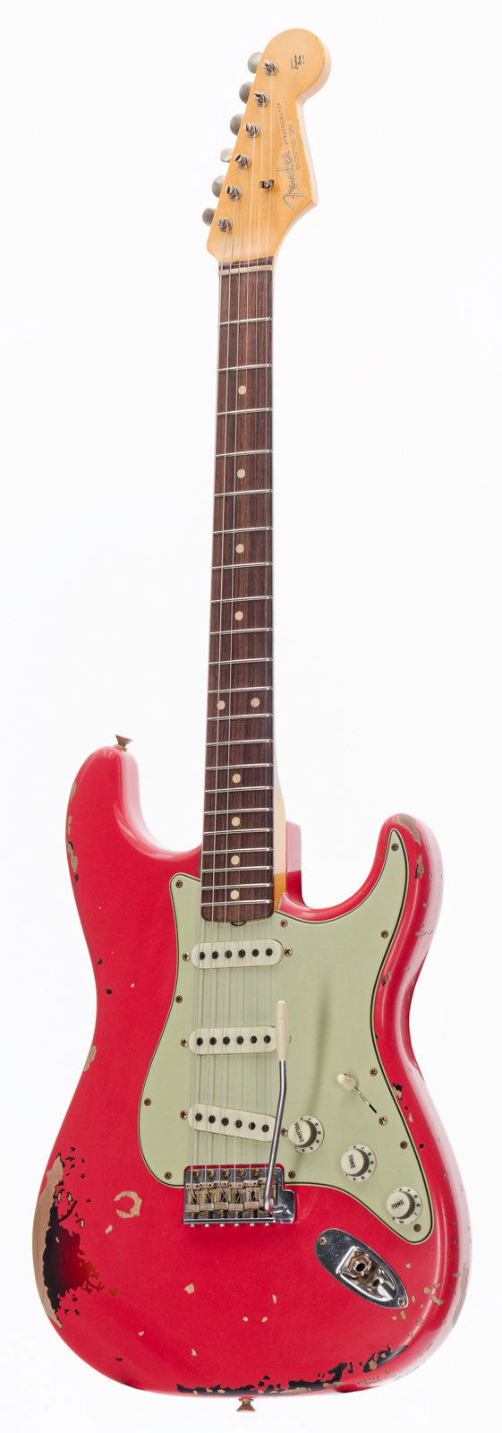 Stratocaster Michael Landau '63 ROJO FIESTA sobre Sunburst de 3 Colores Artista Signature 2025