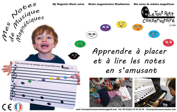 Le Tout Petit Conservatoire Mis notas musicales magnéticas