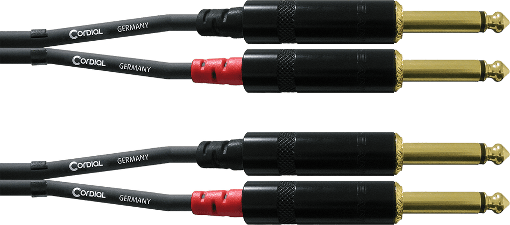 Cable Audio Doble Jack Mono 3 M
