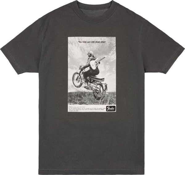 Vintage Ad Biker Tee Graphite L