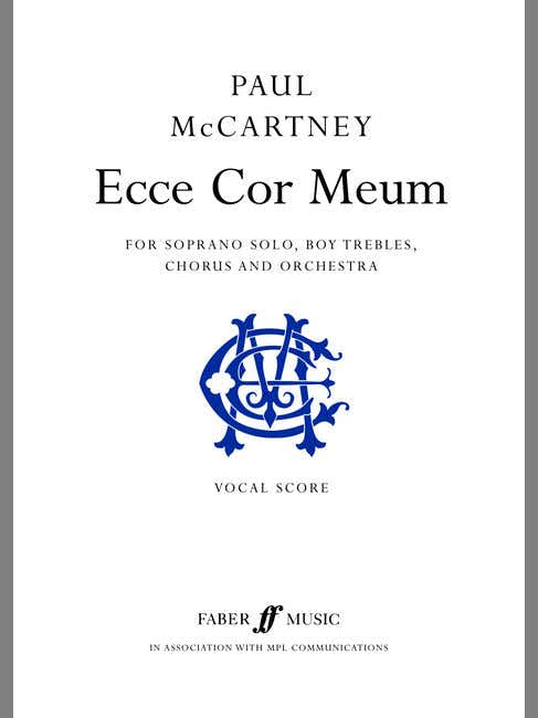 Mccartney Paul - Ecce Cor Meum - Vocal Score