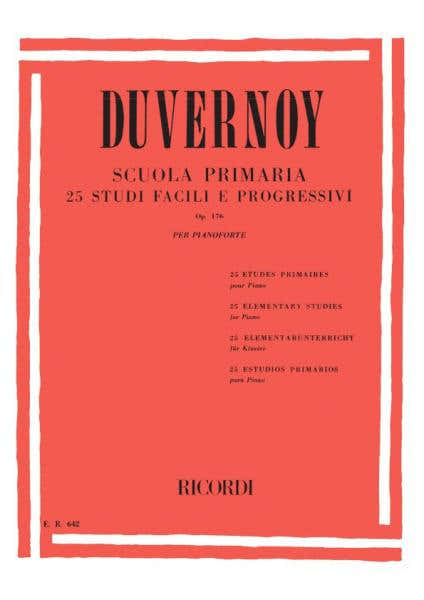 Duvernoy J.B. - Scuola Primaria - 25 Studi Facili E Progressivi Op.176 - Piano