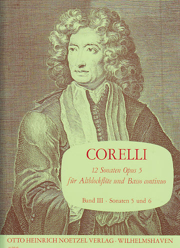 Corelli A. - 12 Sonaten Op. 5 6 Vol 3 - Flute A Bec Alto et BC