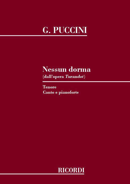 PUCCINI G. - NESSUN DORMA - CHANT ET PIANO