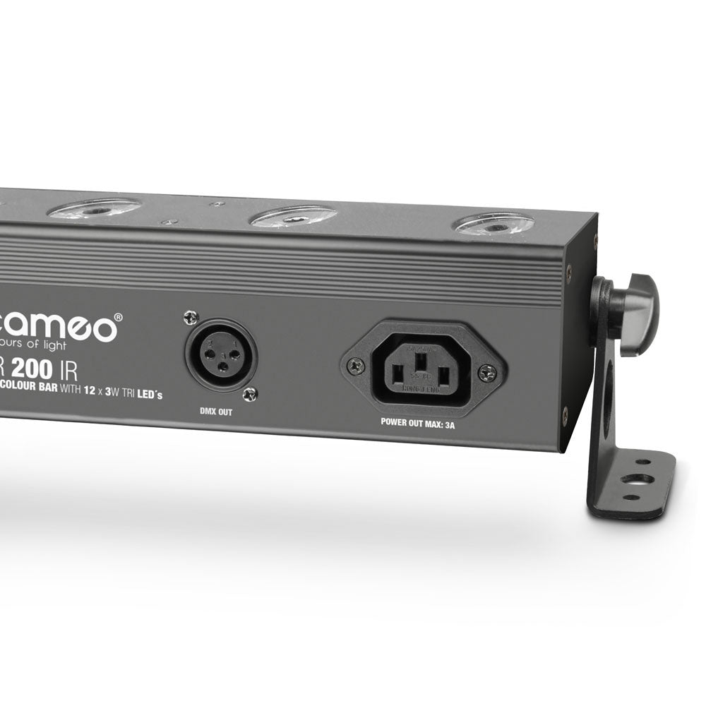 TRIBAR 200 IR - BARRA LED TRICOLOR (RGB) 12 X 3 W CAJA NEGRA CON MANDO A DISTANCIA INFRARROJOS