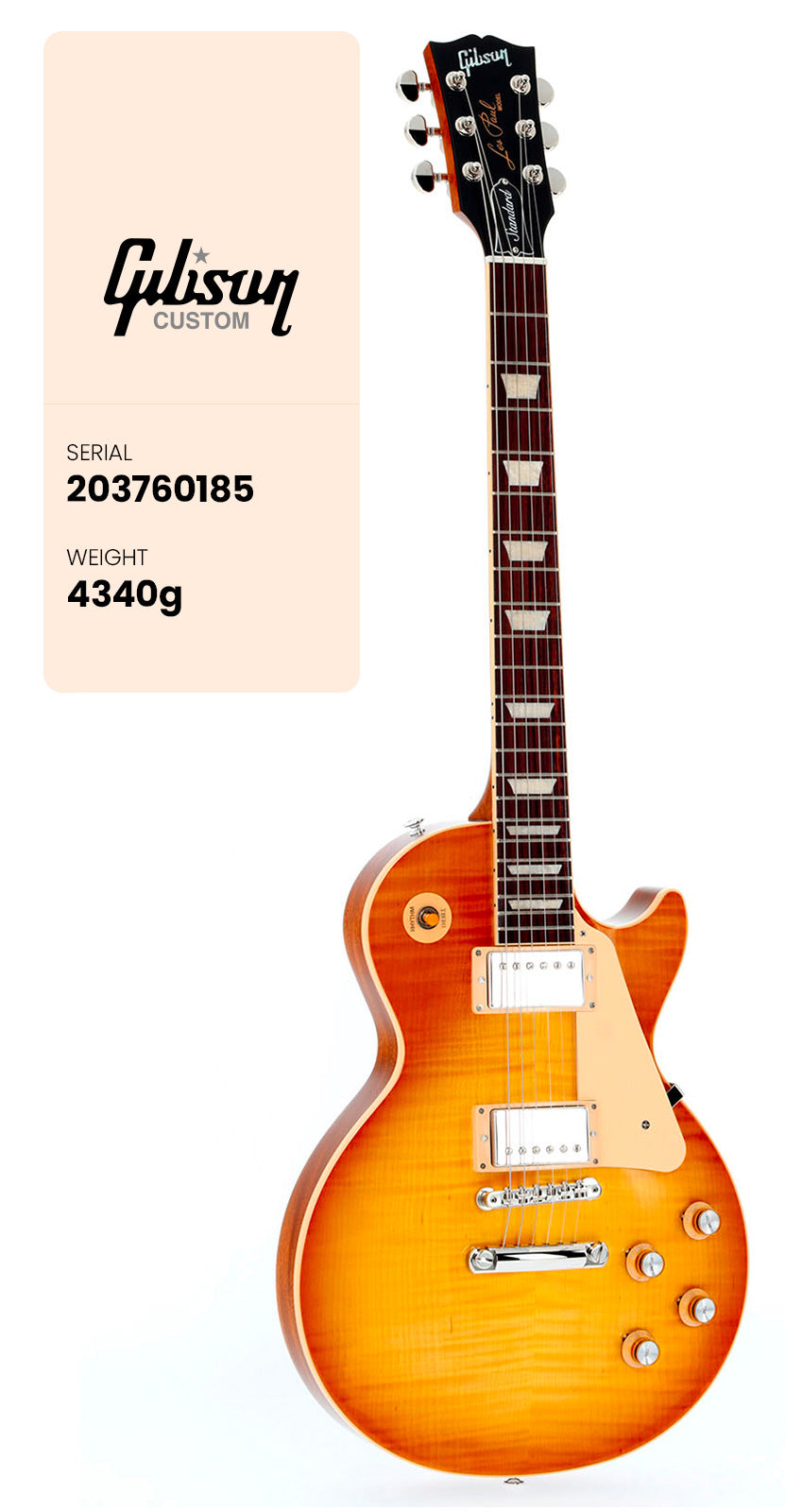 Les Paul Standard 60s Custom Shop Top Honey Burst