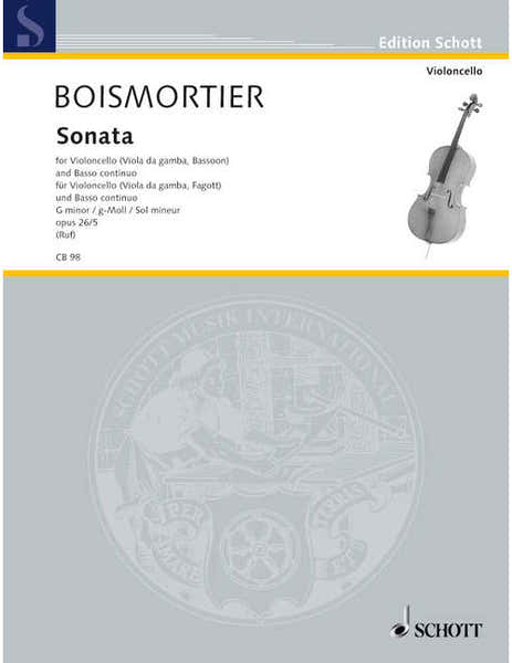 Boismortier - Sonata Op. 26 - Violoncelle (Bassoon Alto Da Gamba) Et Basso Continuo