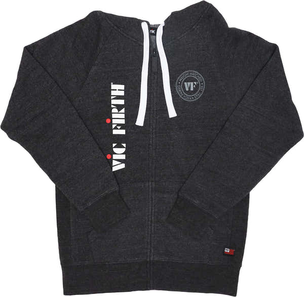 Sudadera con capucha, cremallera y logo XL