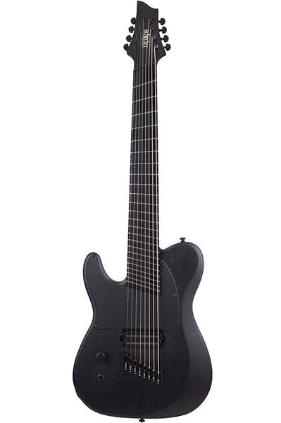 Schecter Pt-8 Negro Multiescala Ops Lh Negro satinado Poro abierto