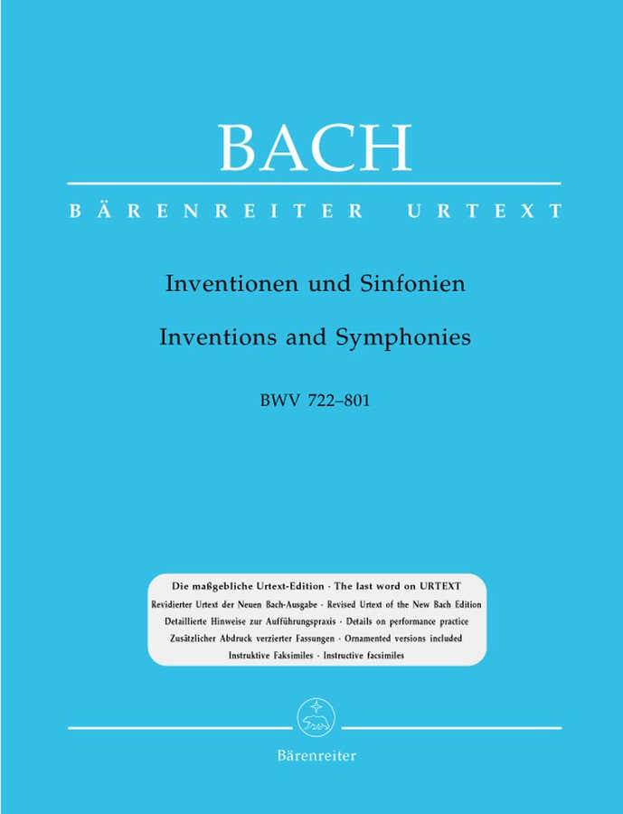 Bach J.S. - Inventions et Symphonies BWV 772-801 - Piano