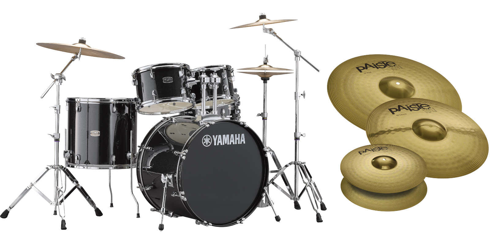 Rydeen 22 Purpurina negra + HW680W + Paiste 101