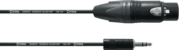 Cable De Audio Asimétrico XLR Hembra/Minijack Estéreo 1,5 M